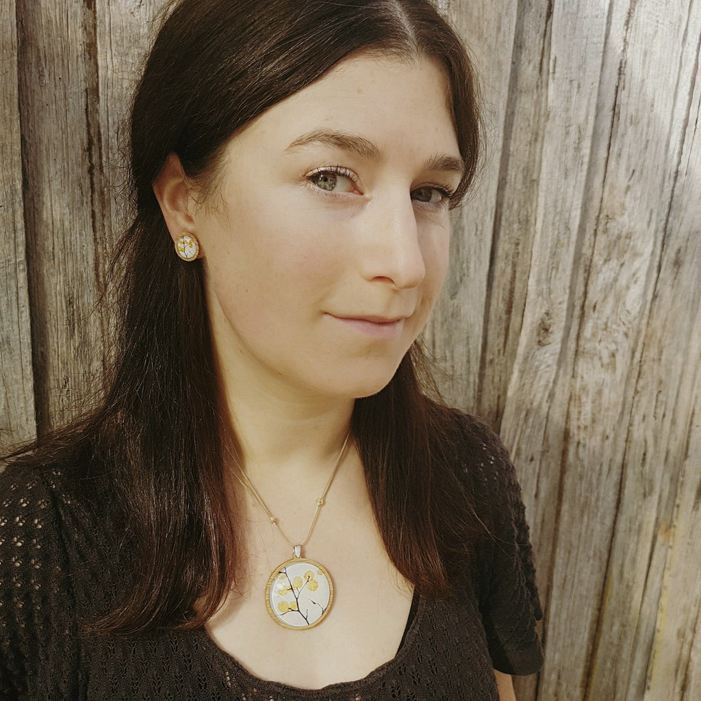 Deciduous Beech - Pendant (Large) - Pendant - Myrtle & Me - Model Photo