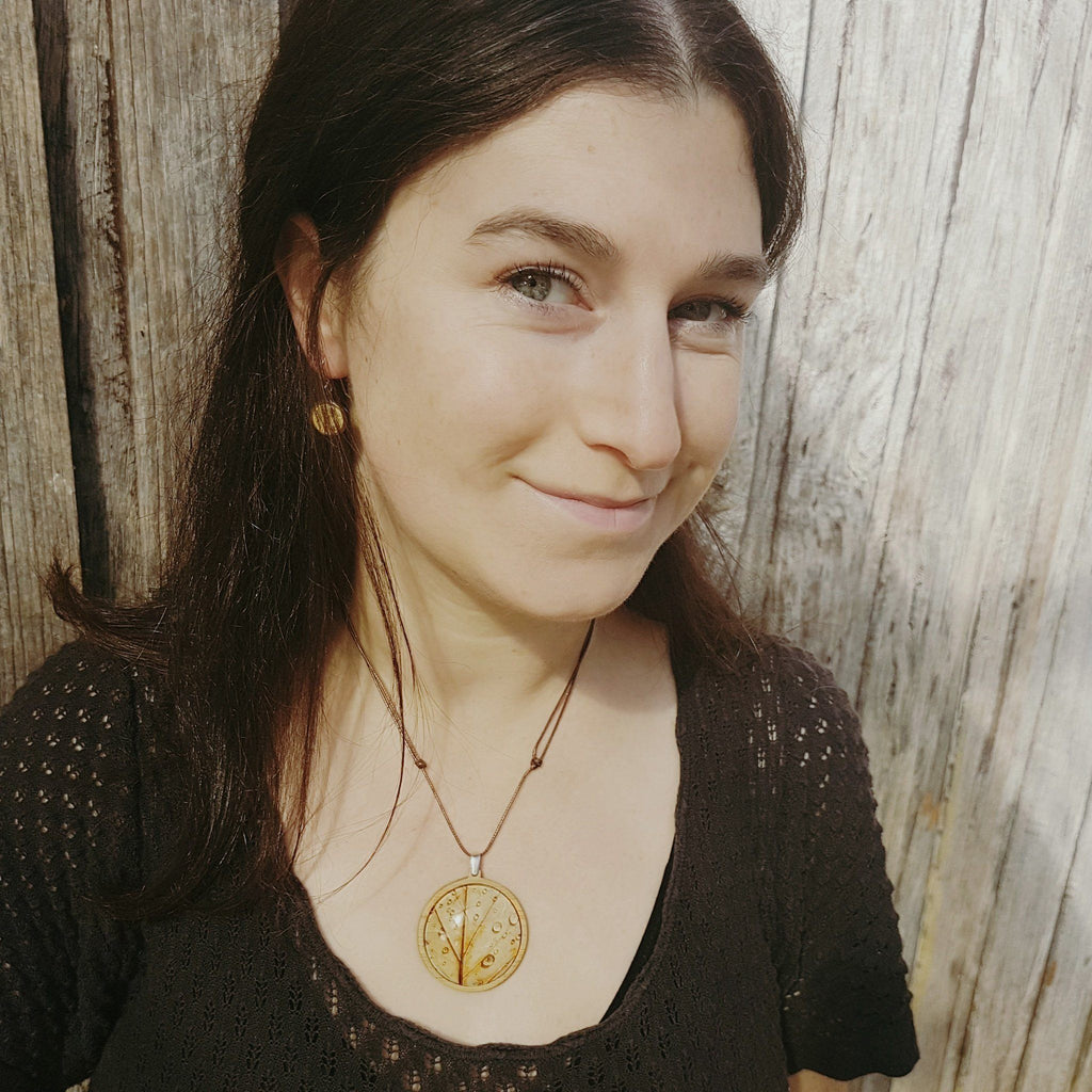 Autumn Leaf - Pendant (Large)-Pendant-Myrtle & Me