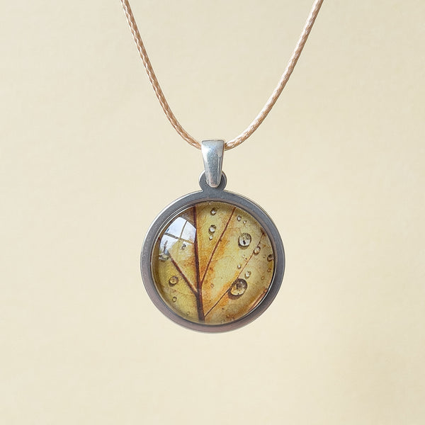 Autumn Leaf Necklace - Tasmanian Handmade Nature Jewellery - Myrtle and Me