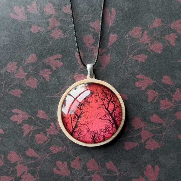 Gum Trees Pendant - Handmade In Tasmania - Winter Edition - Myrtle & Me