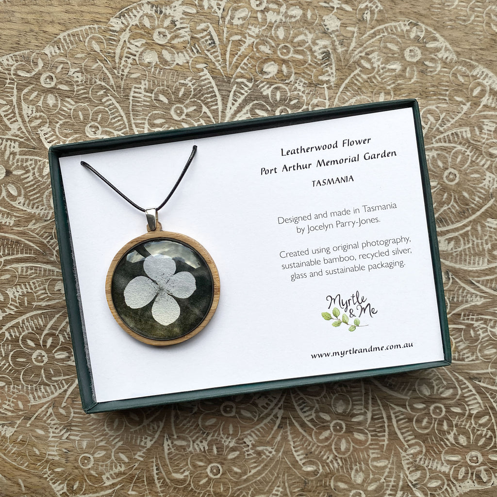 Australian Leatherwood Flower Gift Boxed Pendant - Myrtle & Me