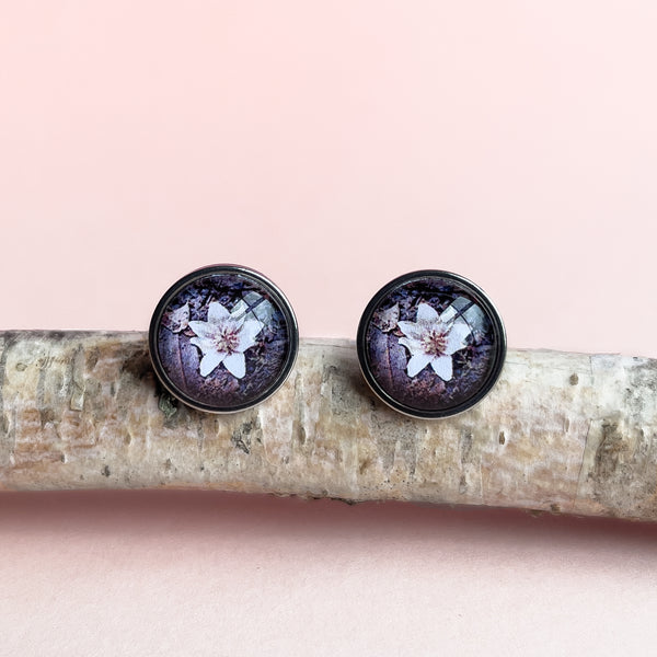 Sassafras Flower Handmade Steel Earrings - Myrtle & Me Tasmanian Nature Jewellery