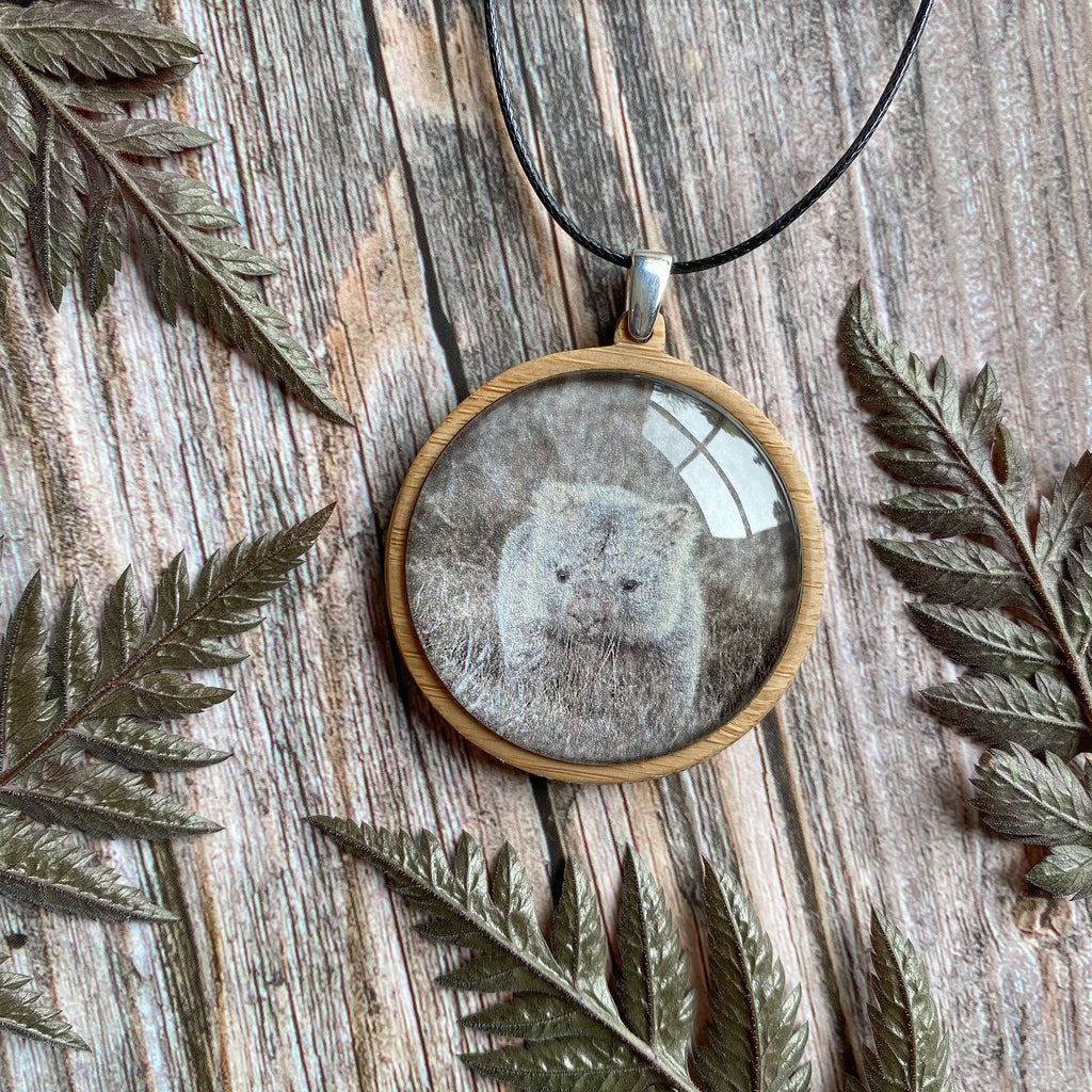 Wombat Handmade Eco Necklace - Cradle Mountain Tasmania - Myrtle & Me