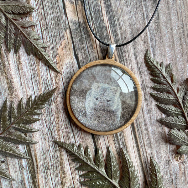 Wombat Handmade Eco Necklace - Cradle Mountain Tasmania - Myrtle & Me
