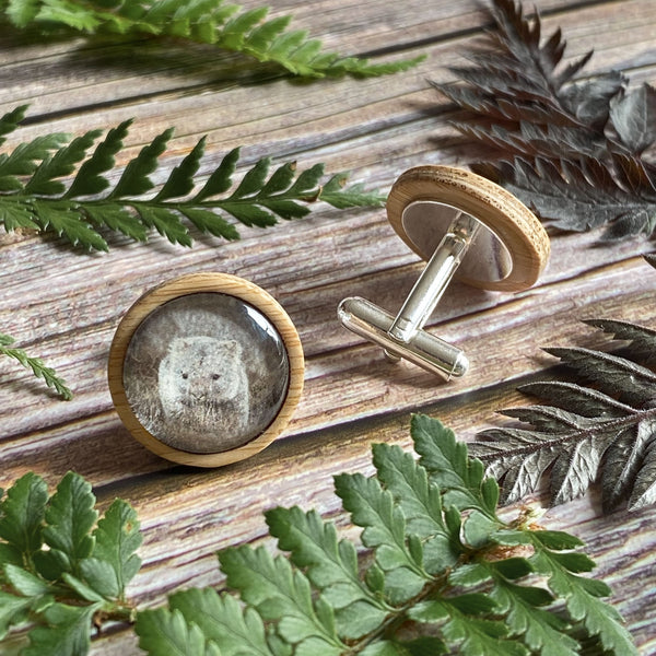 Wombat Handmade Cufflinks - Cradle Mountain Tasmania - Myrtle & Me