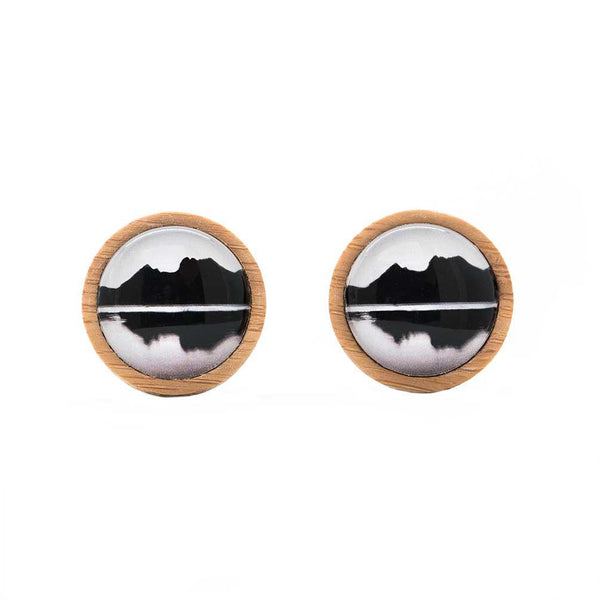Cradle Mountain - Handmade Bamboo Cufflinks - Myrtle & Me - Tasmanian Handmade