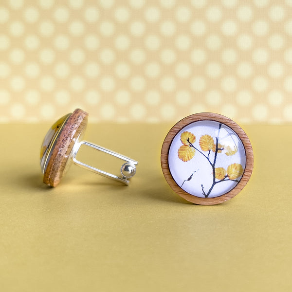 Fagus - Deciduous Beech - Tasmanian Made Cufflinks - Myrtle & Me