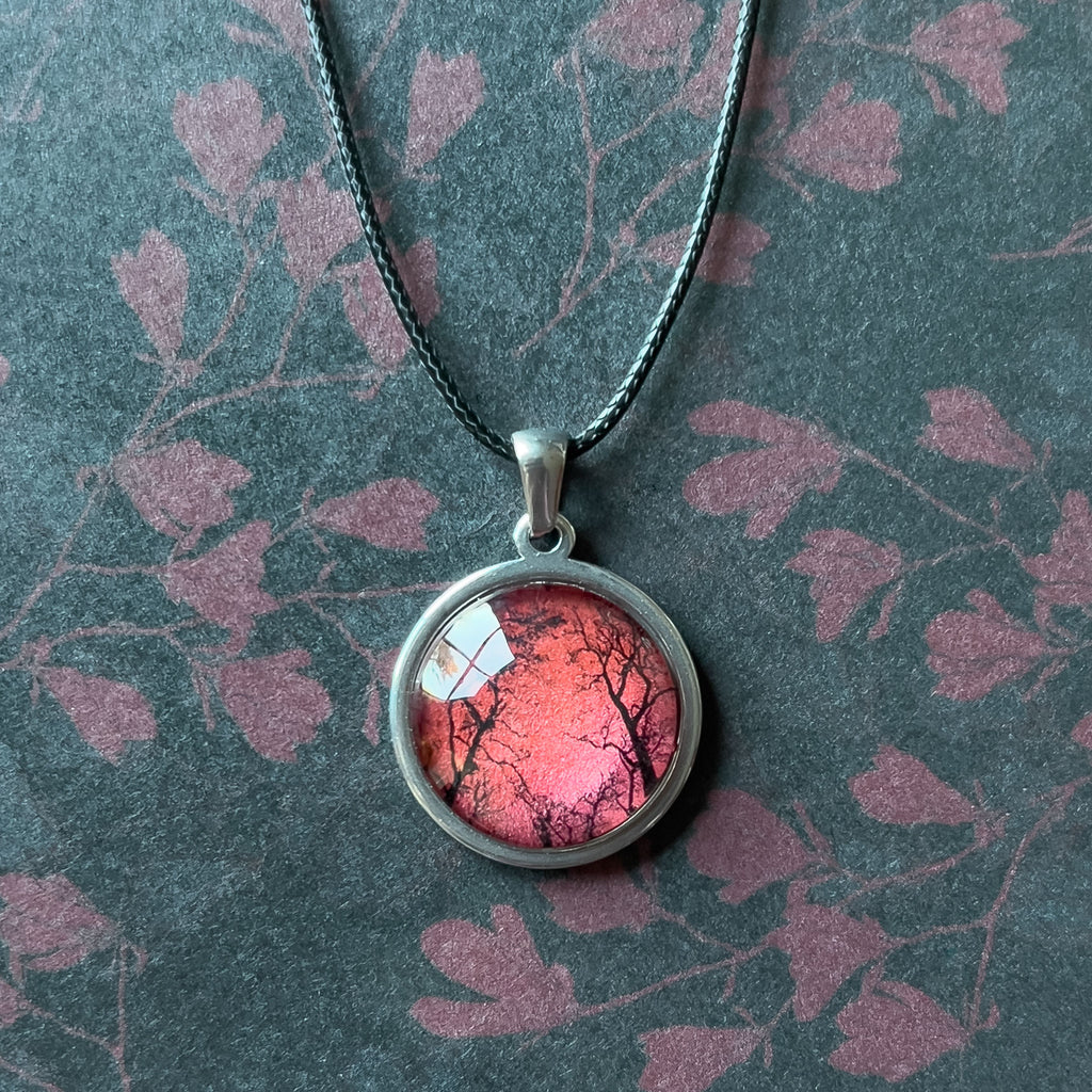 Tasmanian Gum Trees - Red Winter Edition - Small Handmade Pendant - Myrtle & Me