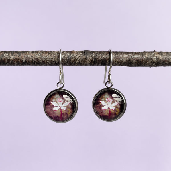 Alpine Finger Orchid Earrings - Tasmanian Handmade Nature Jewellery - Myrtle and Me