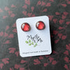 Tasmanian Winter Gum Tree Earrings - Red - Myrtle & Me Jewellery