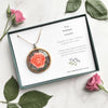Chudleigh Rose Handmade Necklace - Tasmanian Made Jewellery - Gift Boxed