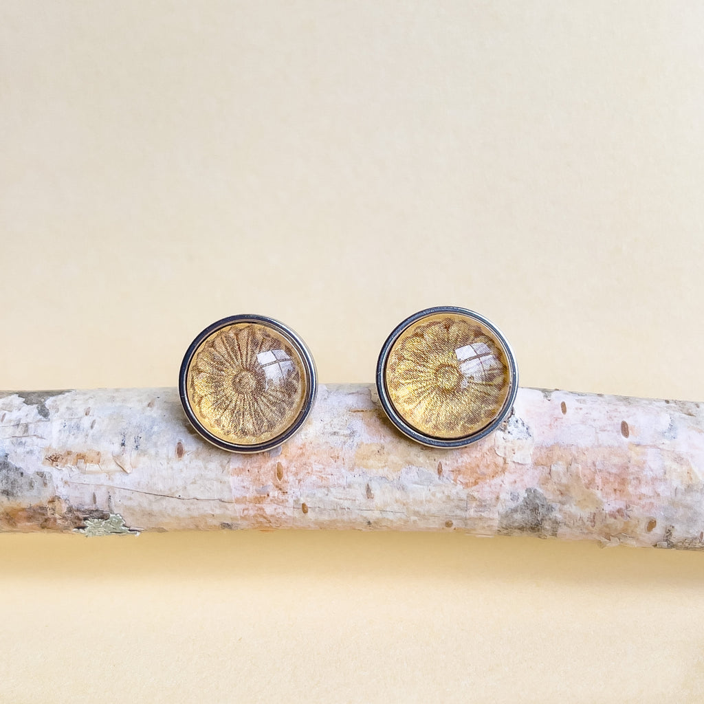 Convict Stone Handmade Stud Earrings - Port Arthur Tasmania - Myrtle & Me Jewellery
